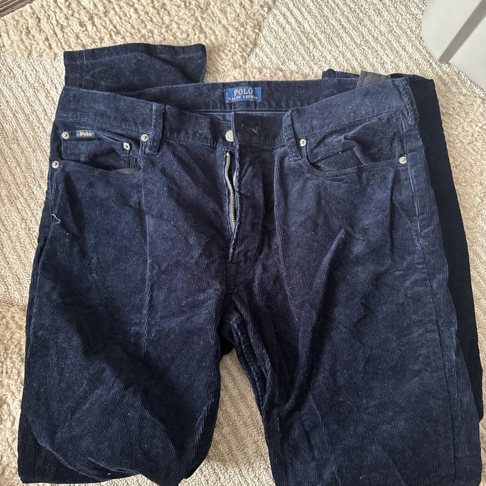 Ralph Lauren Dark Blue Corduroy Trousers